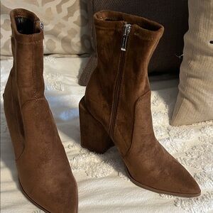 Steven By Steve Madden Brown Suede Heeled Boots